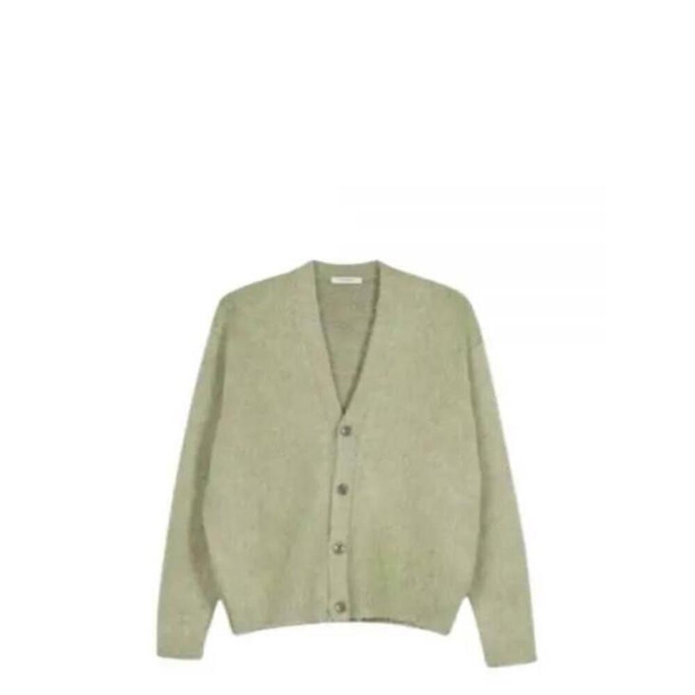 LEMAIRE Relaxed Fit Textured Cardigan with V-Neckline